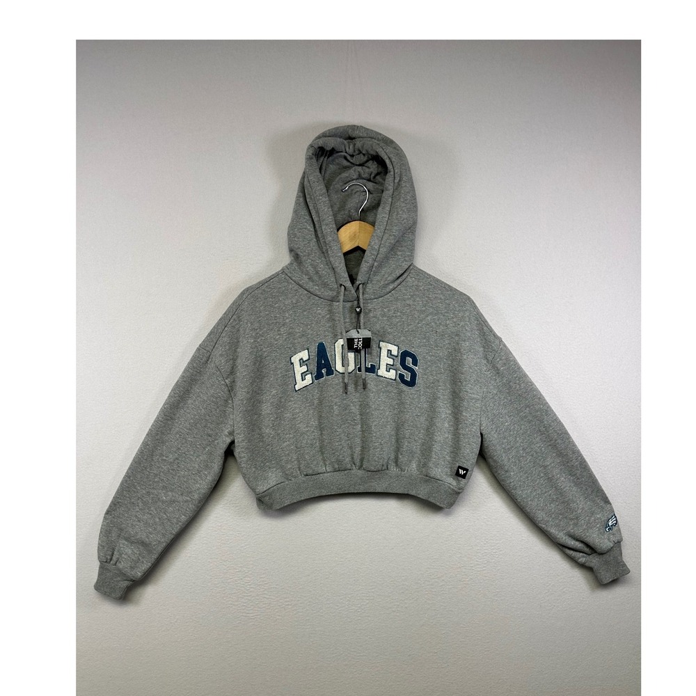 Gameday Sporty The Wild Collective Women S Grey Eagles Cropped Hoodie Sweatshirt